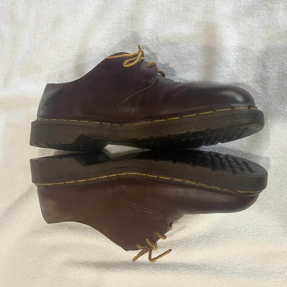 Vtg‎ Dr Martens 1461 Oxblood Smooth Leather 3 Eyes Shoe Air Wair 11